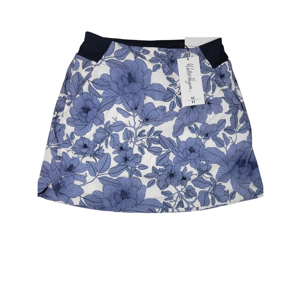 Walter Hagen Bloom Golf Skort Women XS Blue Floral Performance Lightweight Skirt